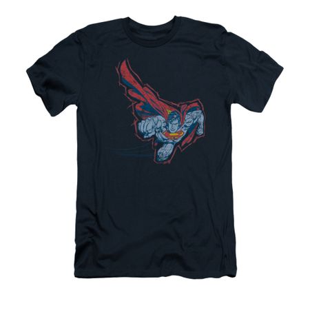 Superman Shirt Slim Fit Scribble And Soar Navy T-Shirt