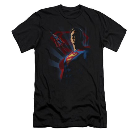 Superman Shirt Slim Fit Shadows Black T-Shirt