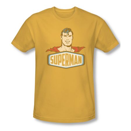 Superman Shirt Slim Fit Sign Gold T-Shirt