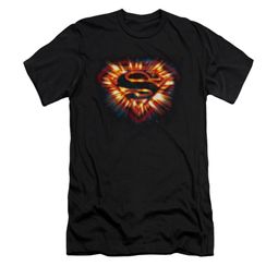 Superman Shirt Slim Fit Space Burst Shield Black T-Shirt Superman Shirt Slim Fit Space Burst Shield Black T-Shirt