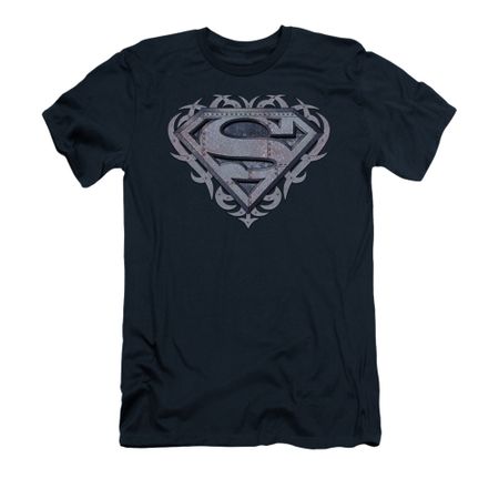 Superman Shirt Slim Fit Tribal Steel Navy T-Shirt