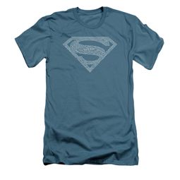 Superman Shirt Slim Fit Type Shield Slate T-Shirt
