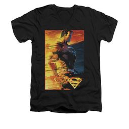 Superman Shirt Slim Fit V-Neck Fireproof Black T-Shirt Superman Shirt Slim Fit V-Neck Fireproof Black T-Shirt