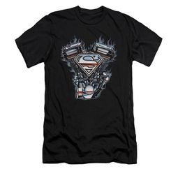 Superman Shirt Slim Fit V Twin Logo Black T-Shirt Superman Shirt Slim Fit V Twin Logo Black T-Shirt