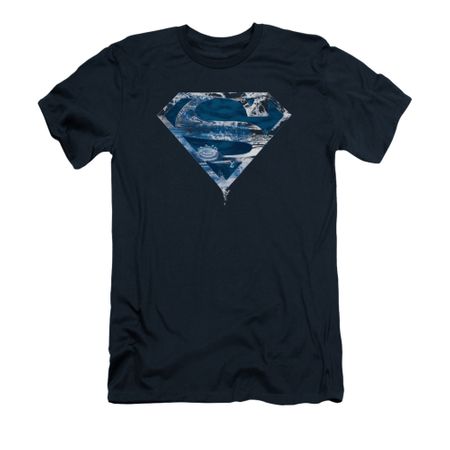Superman Shirt Slim Fit Water Shield Navy T-Shirt