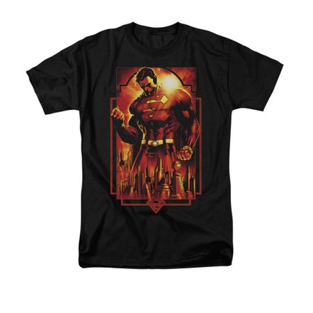 Superman Shirt Standing Over Black T-Shirt