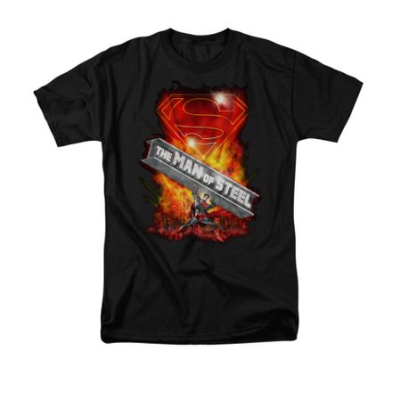 Superman Shirt Steel Girder Black T-Shirt