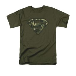 Superman Shirt Super Camo Shield Olive T-Shirt