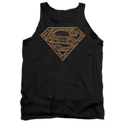 Superman Shirt Tank Top Aztec Shield Black Tanktop