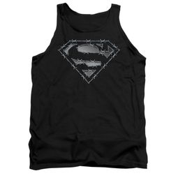 Superman Shirt Tank Top Barbed Wire Black Tanktop