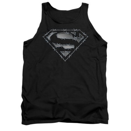Superman Shirt Tank Top Barbed Wire Black Tanktop