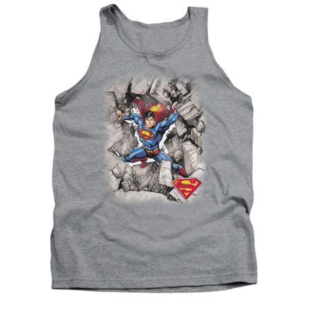 Superman Shirt Tank Top Break Through Athletic Heather Tanktop