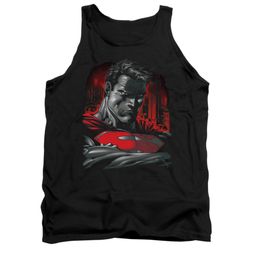 Superman Shirt Tank Top Bust Black Tanktop