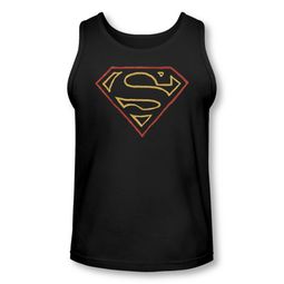 Superman Shirt Tank Top Colored Shield Black Tanktop