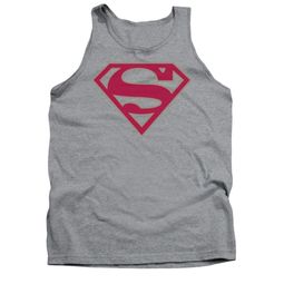 Superman Shirt Tank Top Crimson Shield Athletic Heather Tanktop