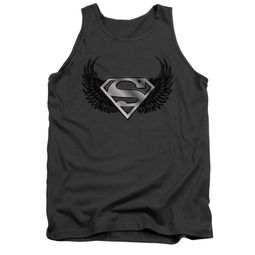 Superman Shirt Tank Top Dirty Wings Charcoal Tanktop