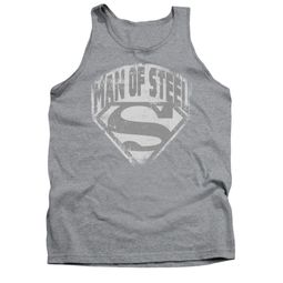 Superman Shirt Tank Top Distressed Man Of Steel Athletic Heather Tanktop