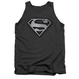 Superman Shirt Tank Top Duct Tape Shield Charcoal Tanktop