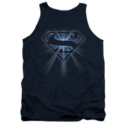 Superman Shirt Tank Top Glowing Shield Navy Tanktop