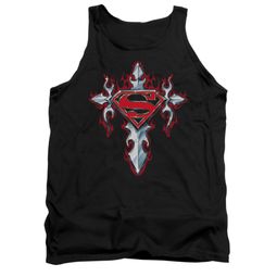 Superman Shirt Tank Top Gothic Cross Black Tanktop