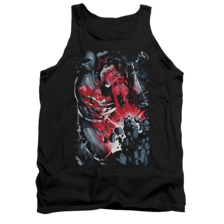 Superman Shirt Tank Top Heat Vision Black Tanktop