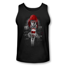 Superman Shirt Tank Top Hooded Black Tanktop