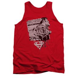 Superman Shirt Tank Top Identity Red Tanktop