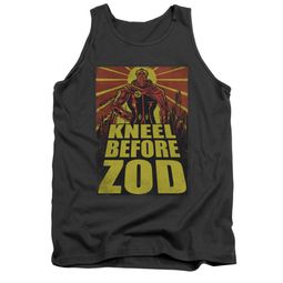 Superman Shirt Tank Top Kneel Charcoal Tanktop