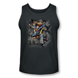 Superman Shirt Tank Top Make A Hole Charcoal Tanktop