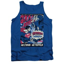 Superman Shirt Tank Top Meltdown Royal Blue Tanktop