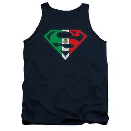 Superman Shirt Tank Top Mexican Shield Navy Tanktop
