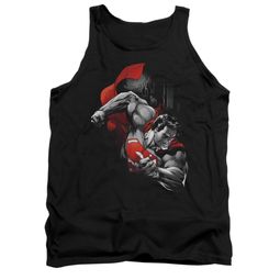 Superman Shirt Tank Top My City Black Tanktop