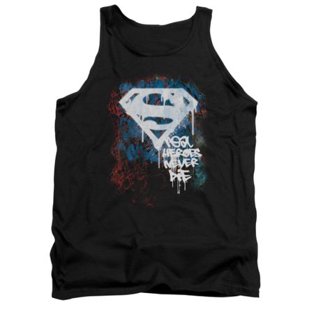 Superman Shirt Tank Top Never Die Black Tanktop