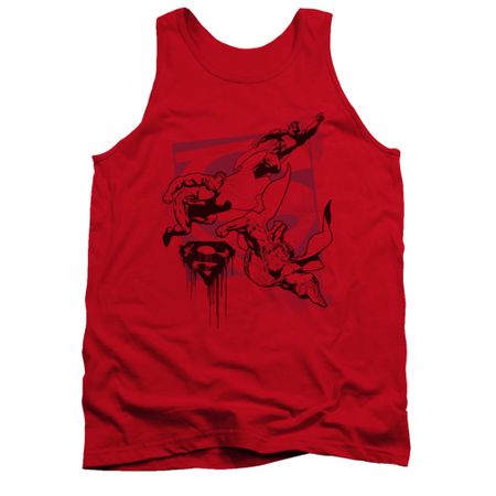Superman Shirt Tank Top Omnipresent Red Tanktop