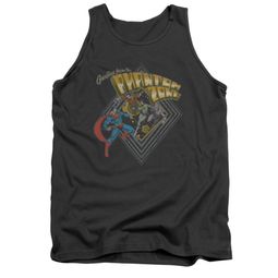 Superman Shirt Tank Top Phantom Zone Charcoal Tanktop