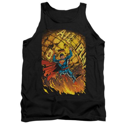 Superman Shirt Tank Top Planet Lift Black Tanktop