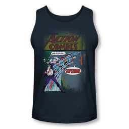 Superman Shirt Tank Top Quick Change Navy Tanktop
