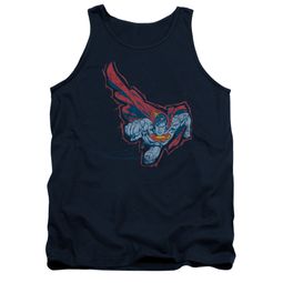 Superman Shirt Tank Top Scribble And Soar Navy Tanktop