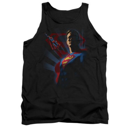 Superman Shirt Tank Top Shadows Black Tanktop