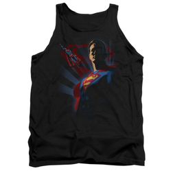 Superman Shirt Tank Top Shadows Black Tanktop