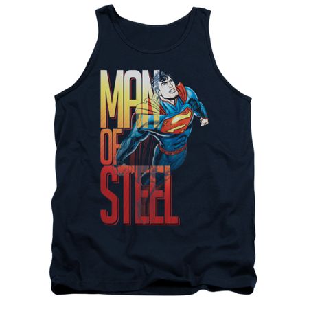 Superman Shirt Tank Top Steel Flight Navy Tanktop