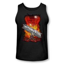 Superman Shirt Tank Top Steel Girder Black Tanktop