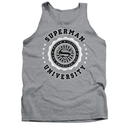Superman Shirt Tank Top University Athletic Heather Tanktop
