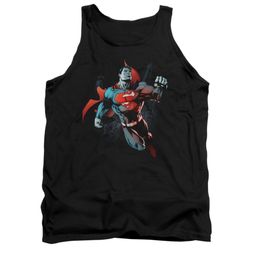 Superman Shirt Tank Top Up In The Sky Black Tanktop