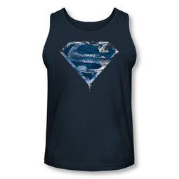 Superman Shirt Tank Top Water Shield Navy Tanktop