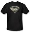 Superman T-shirt  All About The Benjamins Money Adult Black Tee Shirt