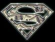 Superman T-shirt  All About The Benjamins Money Adult Black Tee Shirt