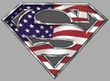 Superman T-shirt American Flag Shield Patriotic Superman Tee Shirt