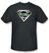 Superman T-shirt Circuitry Logo Adult Charcoal Gray Tee Shirt