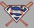 Superman T-shirt Crossed Baseball Bats Athletic Heather Tee Shirt